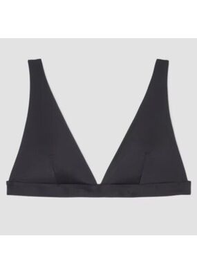 Everlane Women's NWT Black The ReNew‎ Plunge Triangle Swim Top XL/C40.5